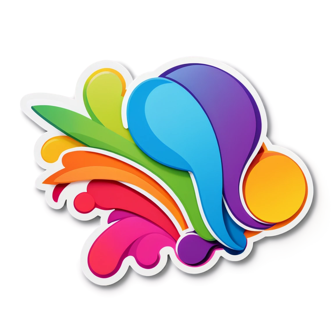 3d colorful sticker