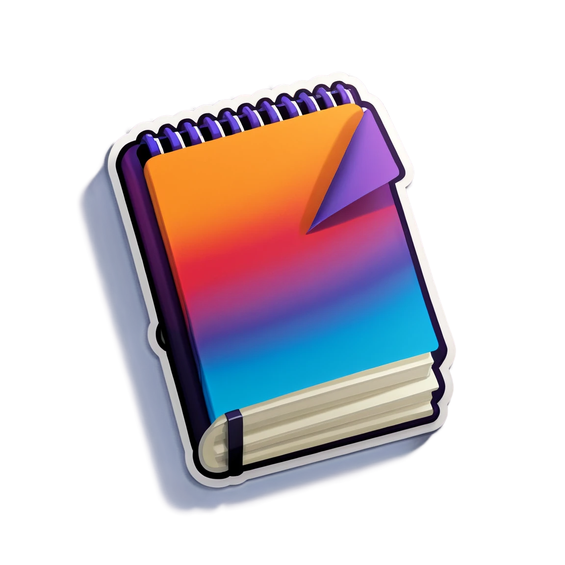 3d sticker on a notebook