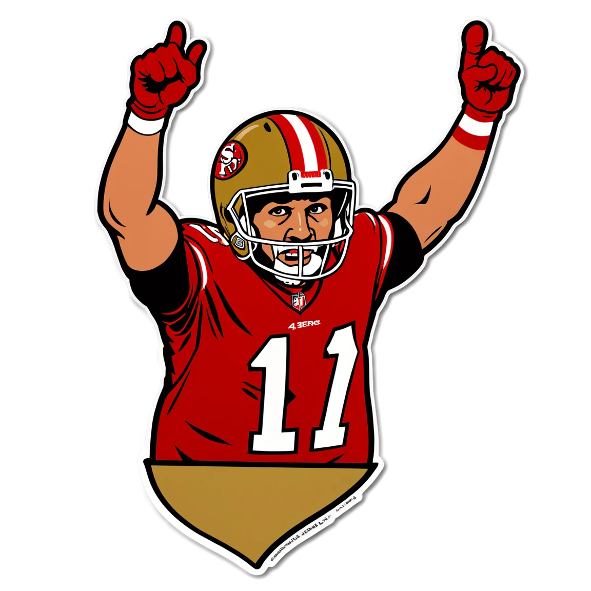 49ers cheering crowd, 49ers sticker