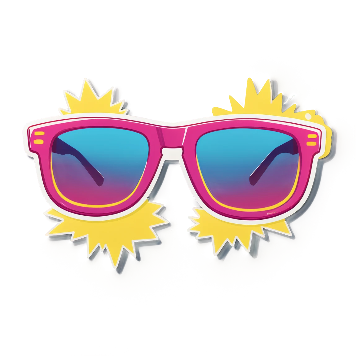 80s sticker with retro sunglasses