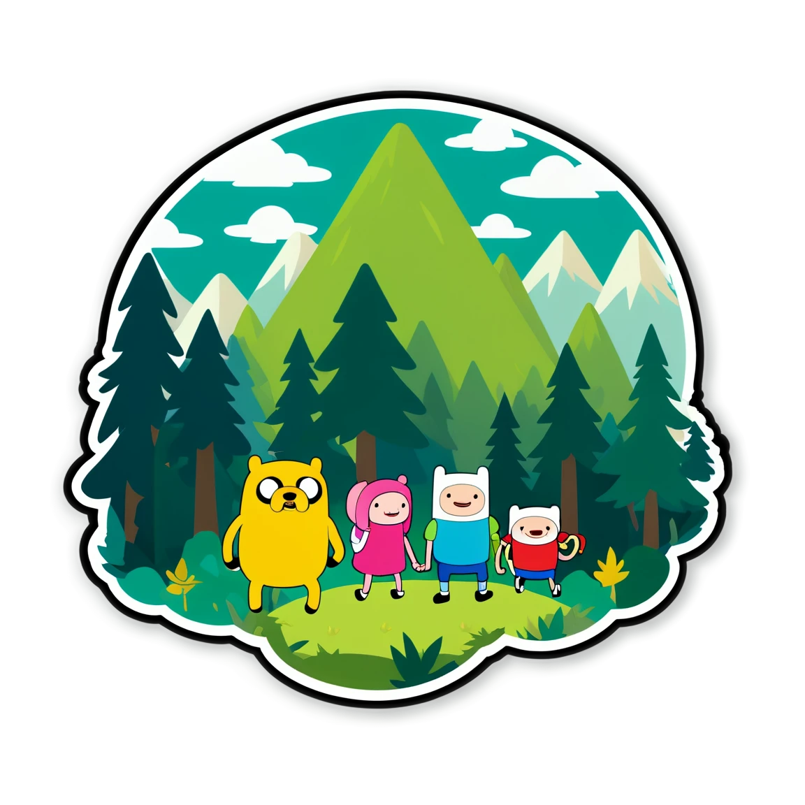 Adventure Time in a forest, Adventure Time sticker