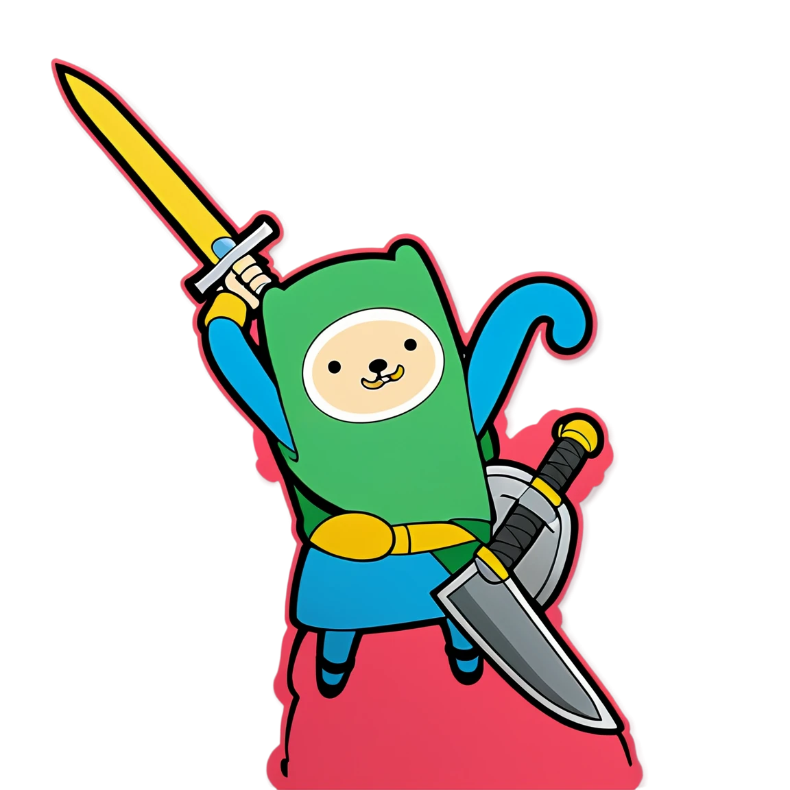 Adventure Time with a sword, Adventure Time sticker