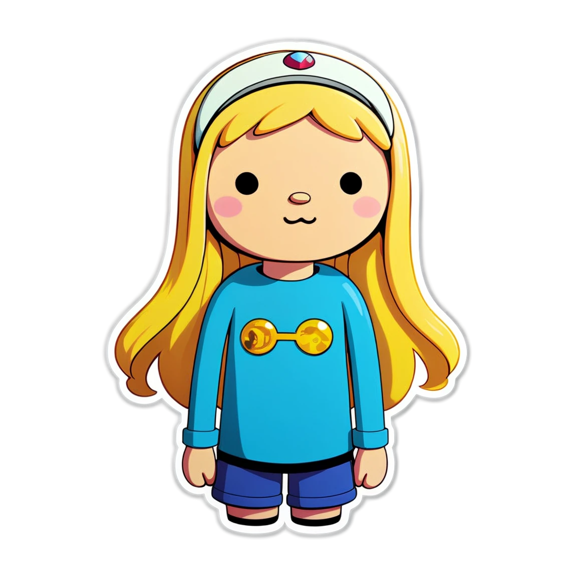 Adventure Time blonde hair, Adventure Time sticker