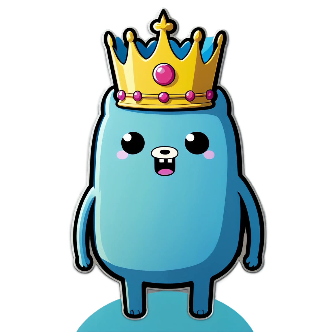 Adventure Time with a crown, Adventure Time sticker