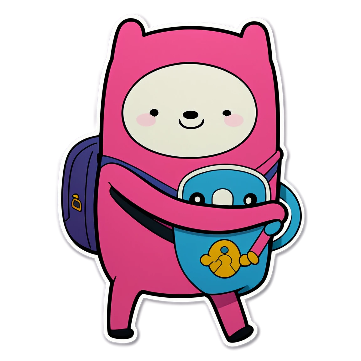 Adventure Time pink character, Adventure Time sticker