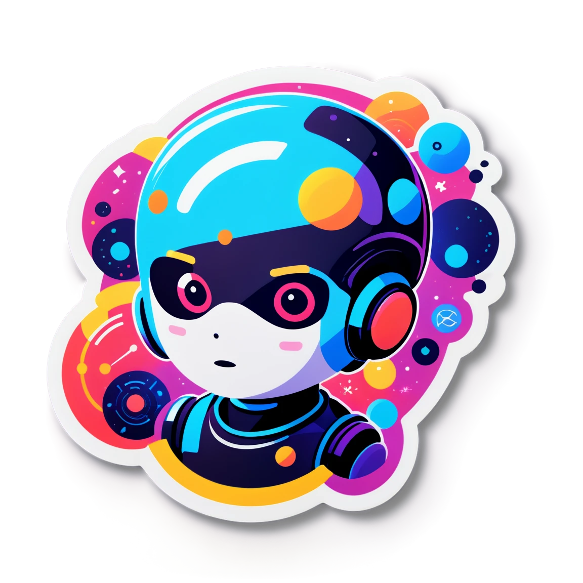 AI Sticker Generator, futuristic sticker, ai sticker