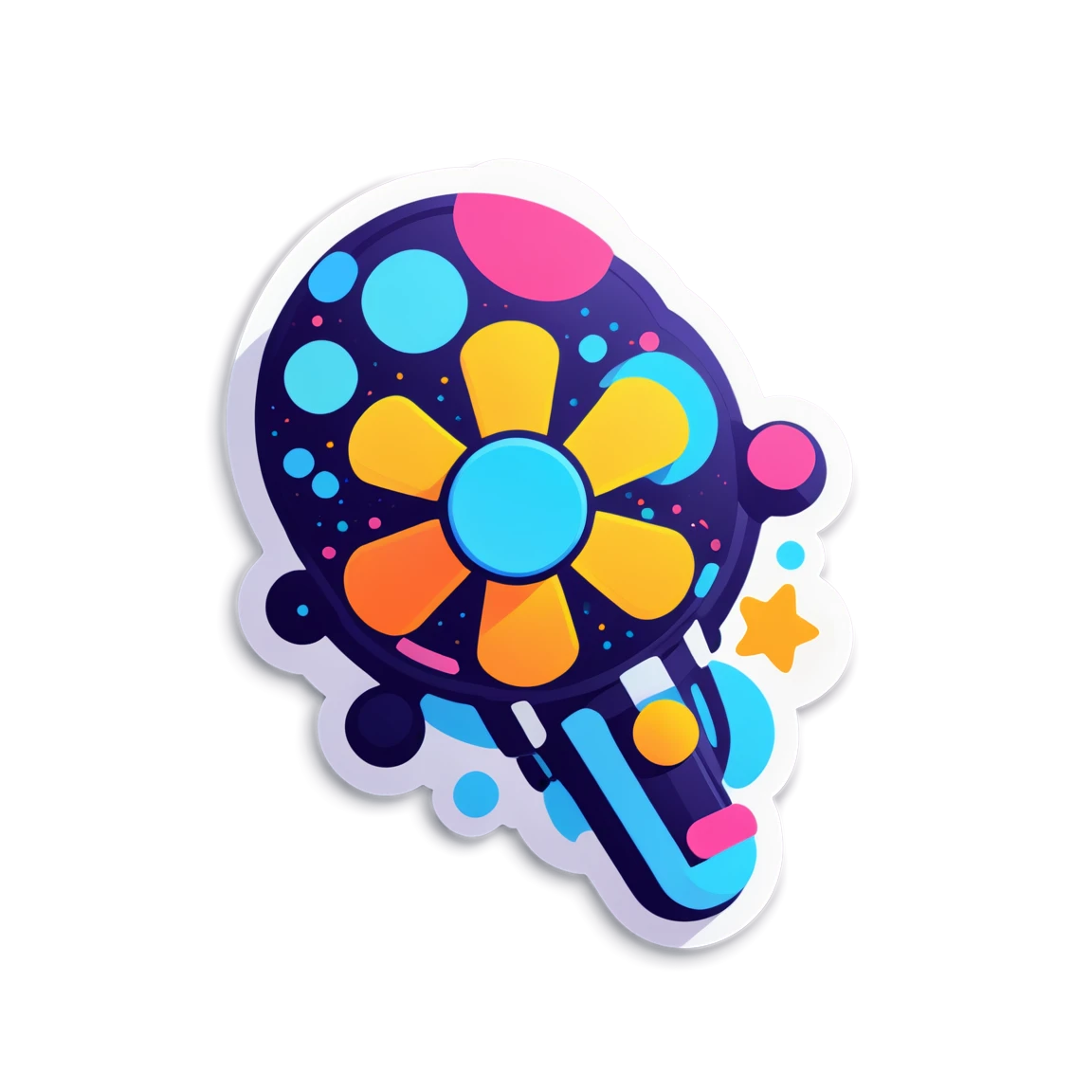 AI Sticker Generator, high-tech look, ai sticker