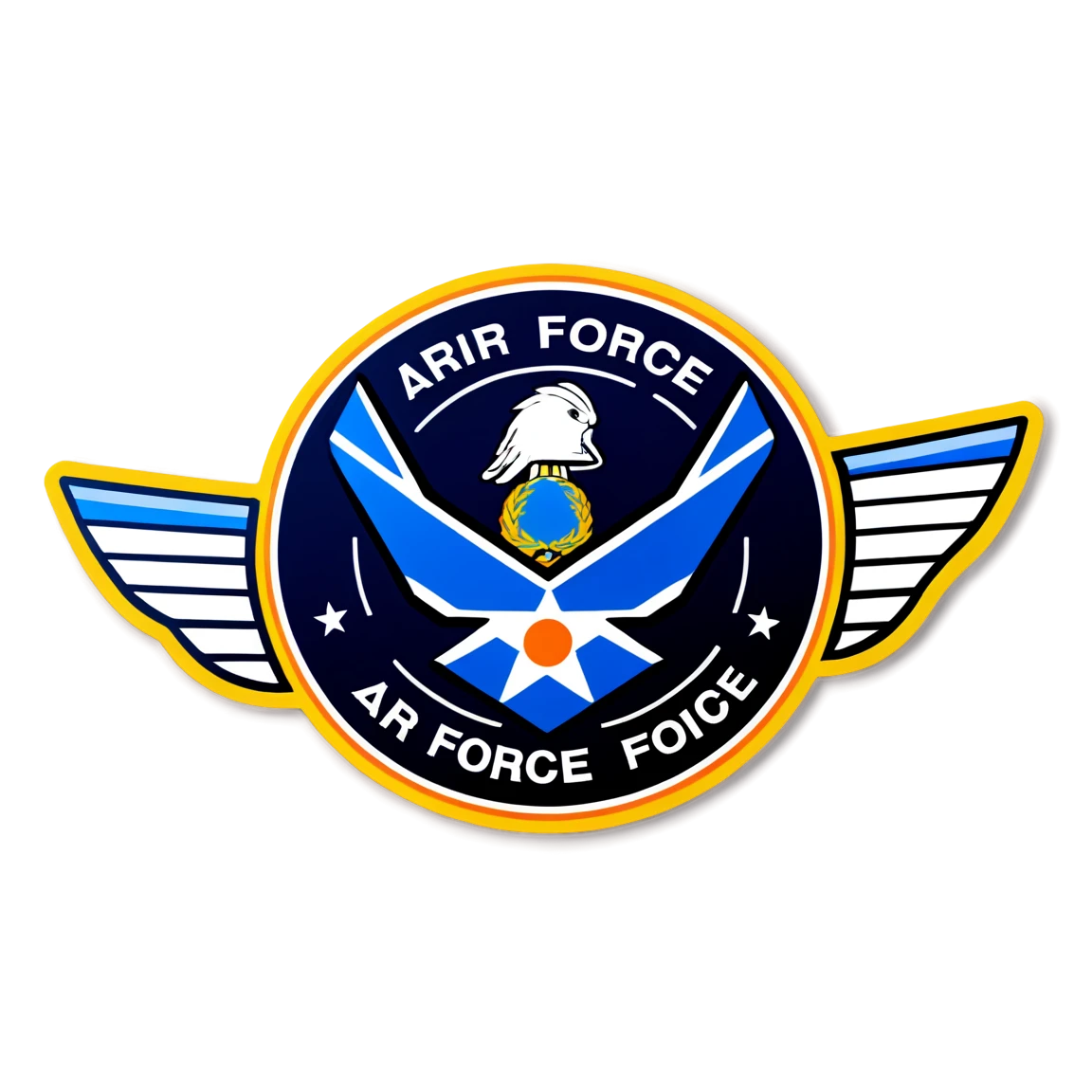 Air Force during a mission, Air Force sticker