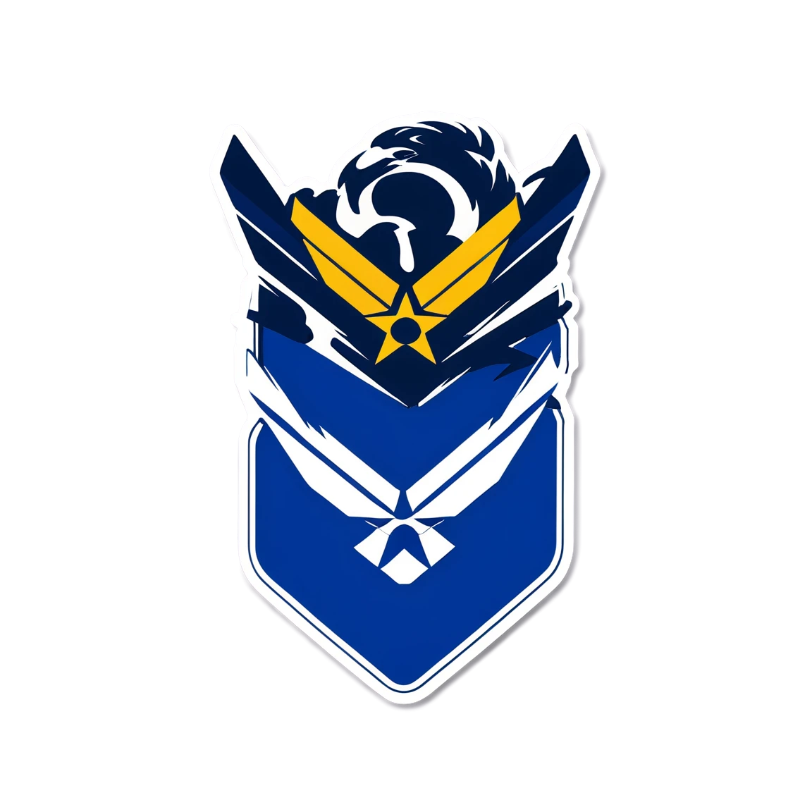 Air Force in combat gear, Air Force sticker