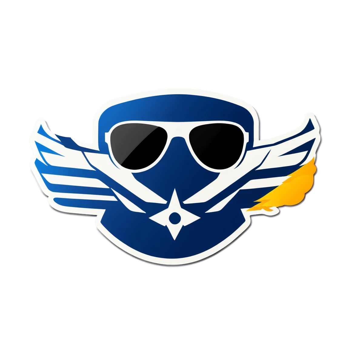 Air Force with sunglasses, Air Force sticker