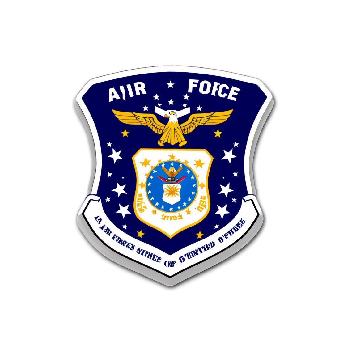 Air Force holding a flag, Air Force sticker