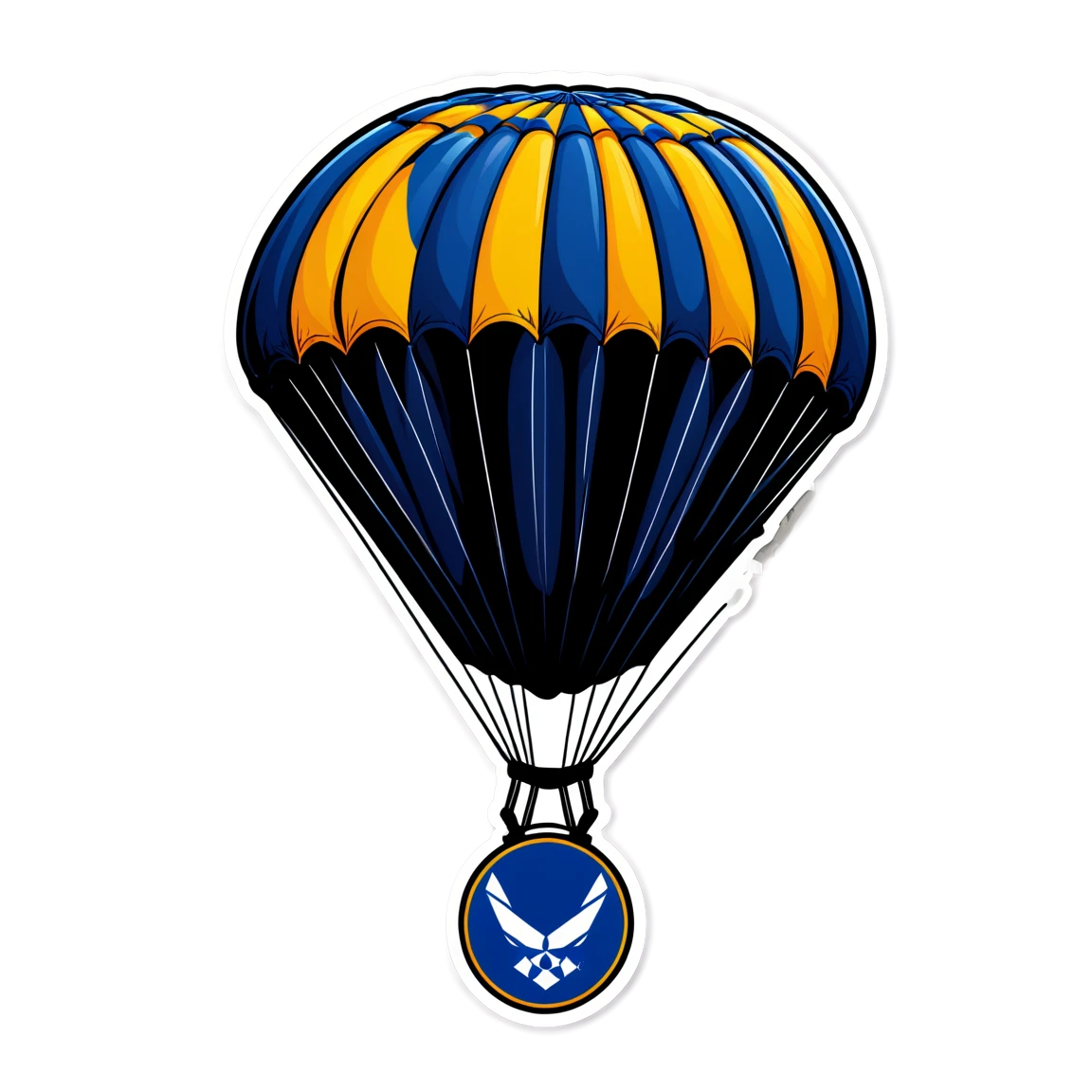 Air Force with a parachute, Air Force sticker