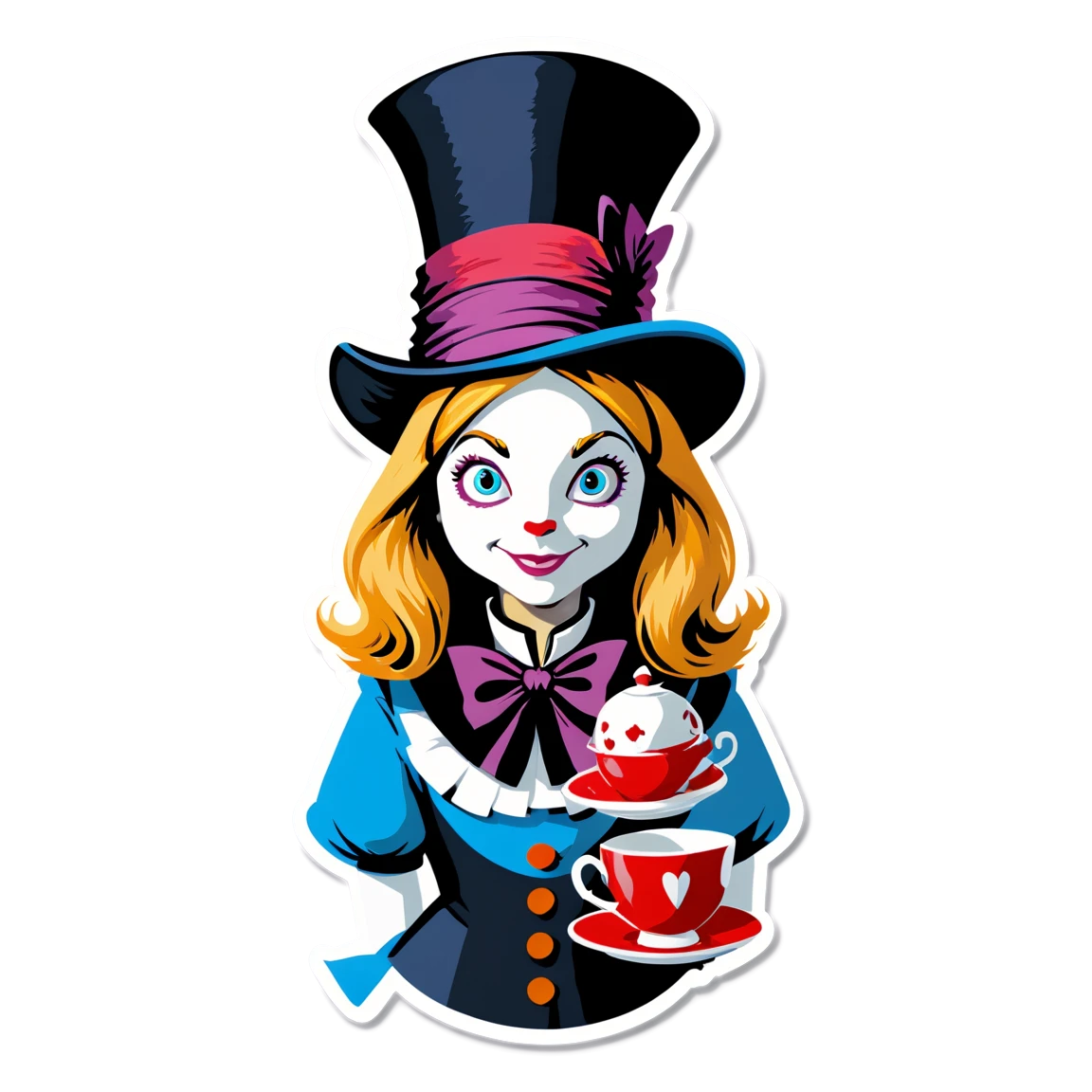 Alice in Wonderland with Mad Hatter, Alice in Wonderland sticker