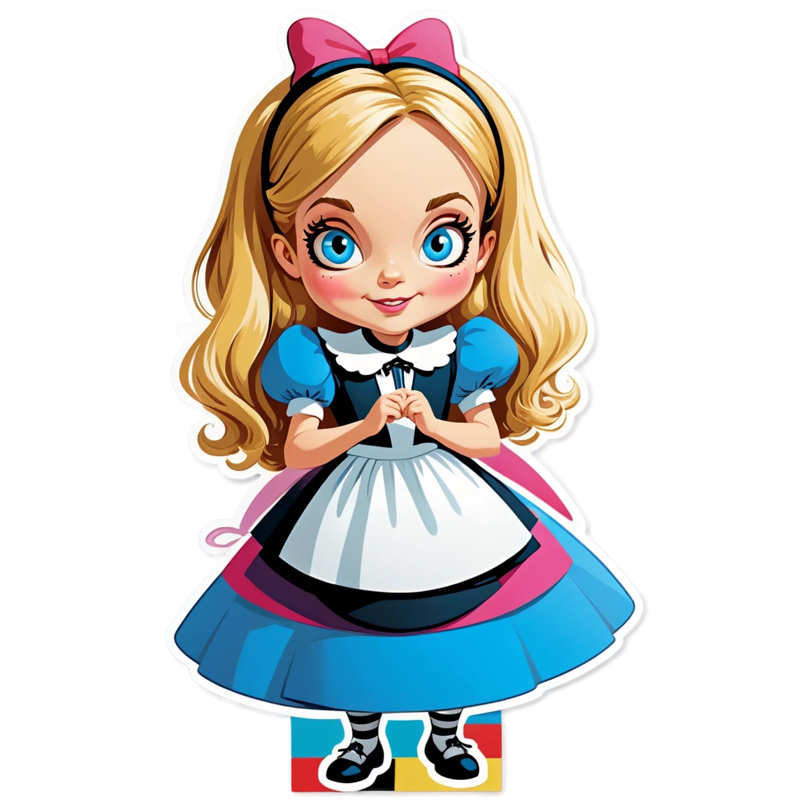 Alice in Wonderland with blonde hair, Alice in Wonderland sticker