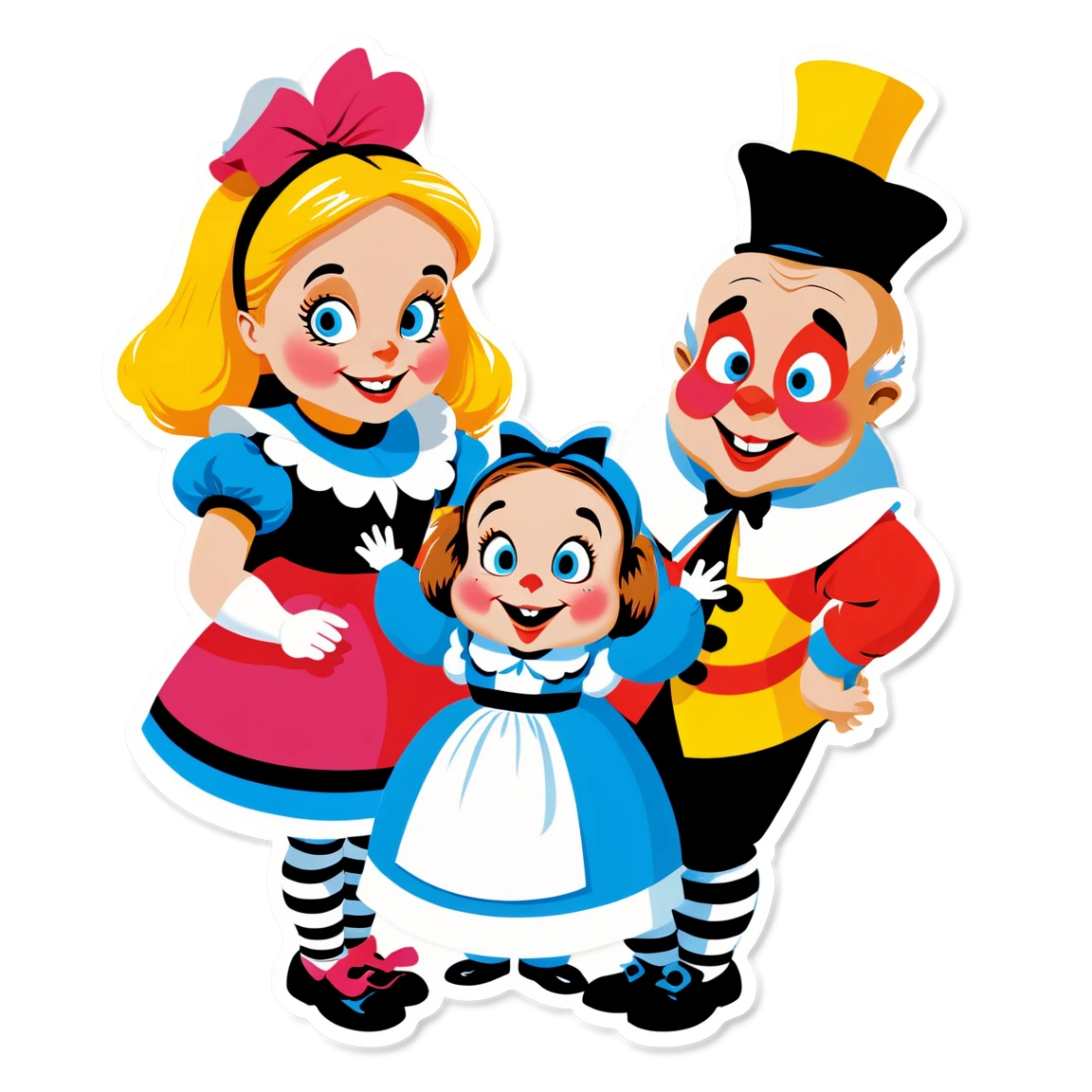 Alice in Wonderland with Tweedle Dee and Tweedle Dum, Alice in Wonderland sticker