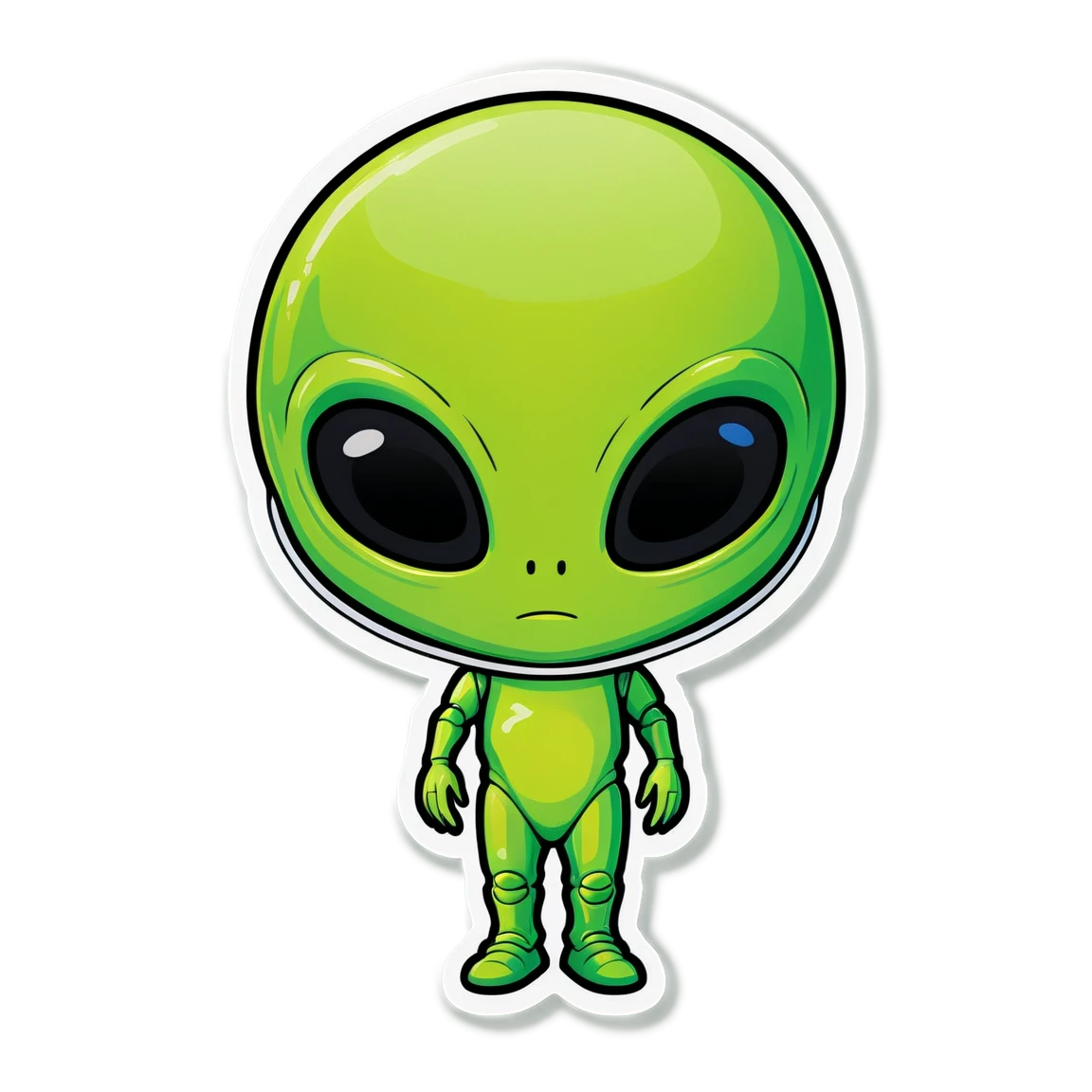 Alien glowing, alien sticker