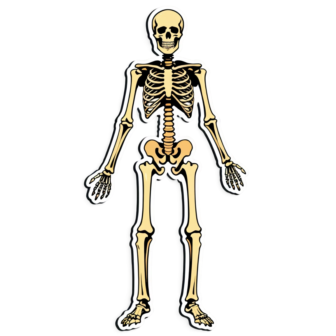 Anatomy human skeleton sticker