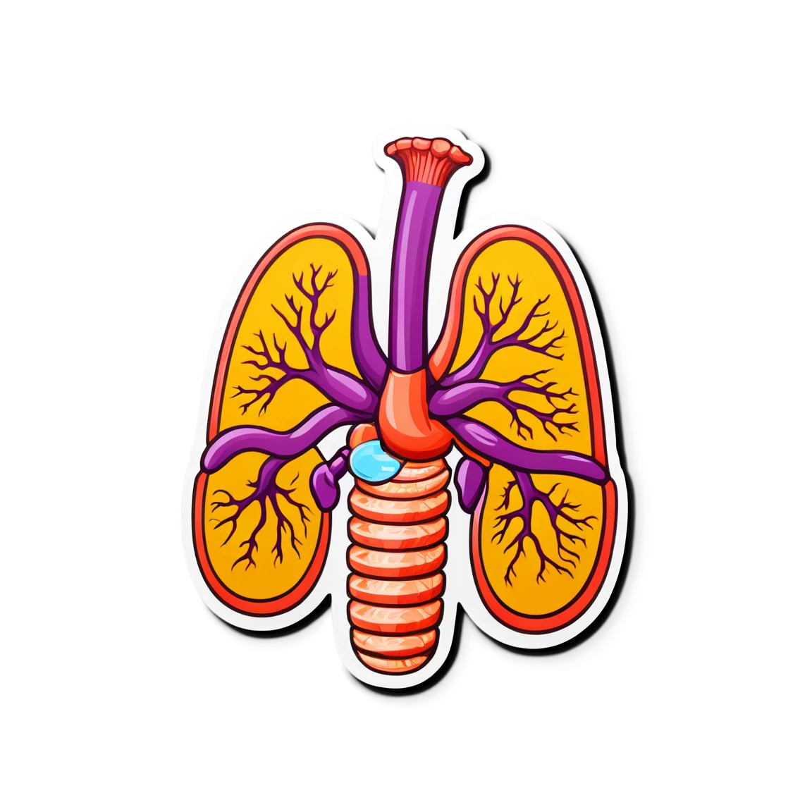 Anatomy digestive system sticker