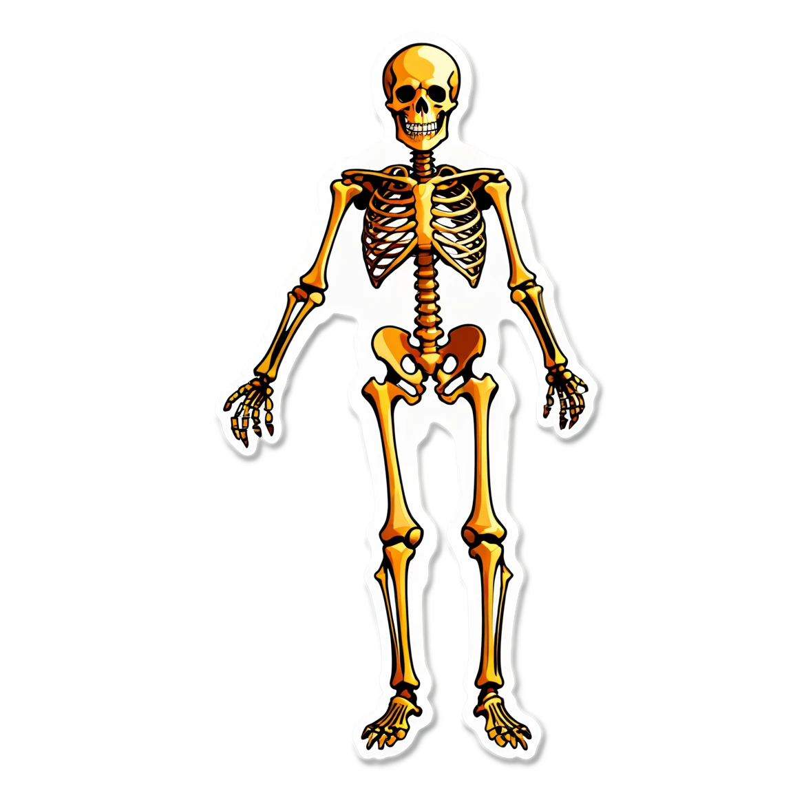 Anatomy skeletal structure sticker