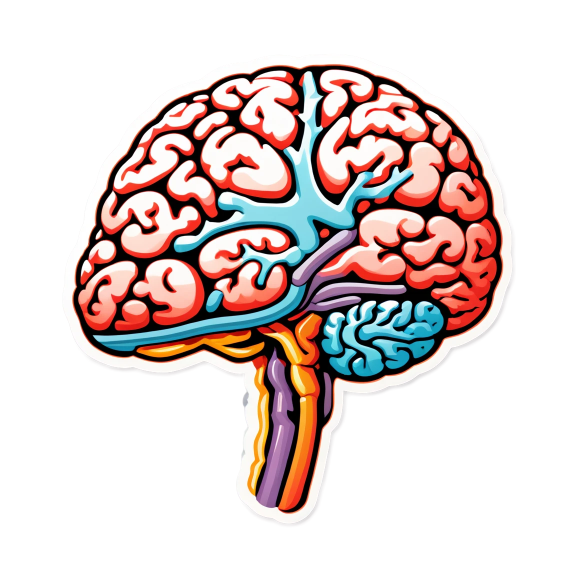 Anatomy brain sticker