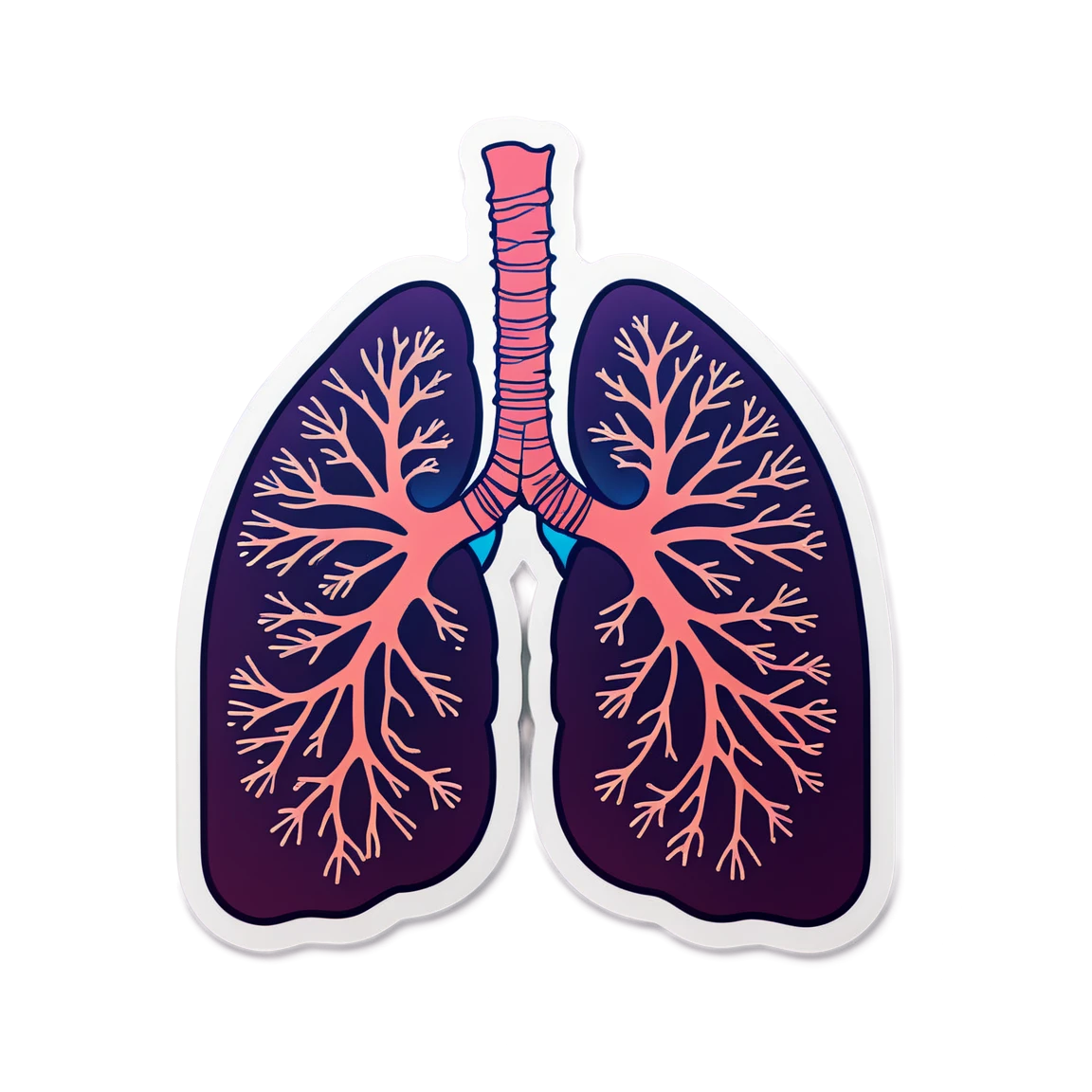 Anatomy lungs sticker