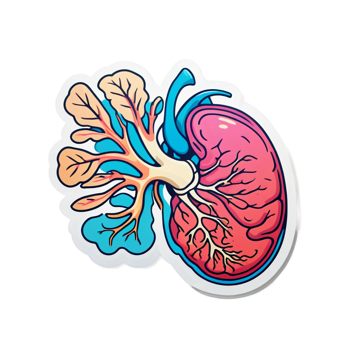 Anatomy stomach sticker