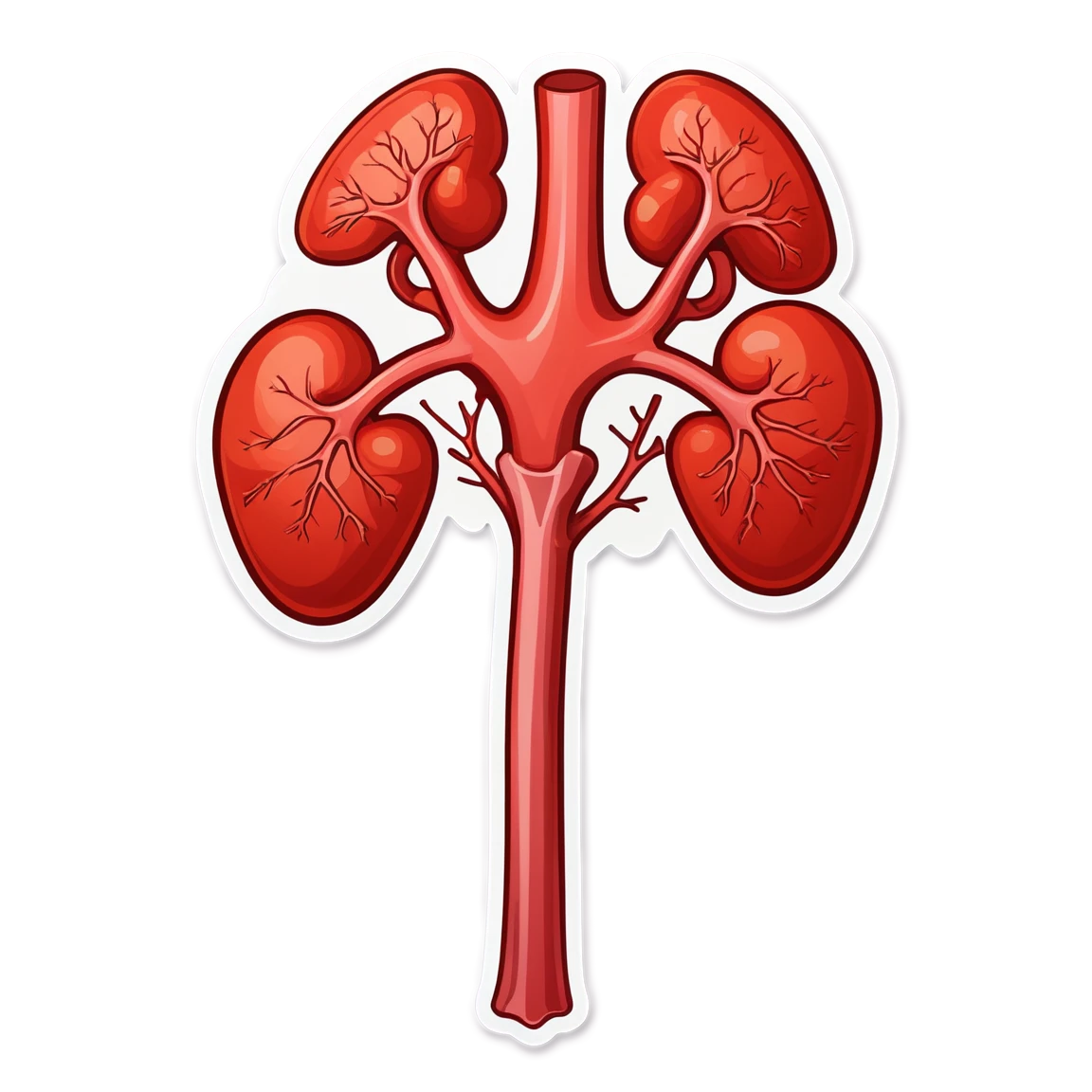 Anatomy kidneys sticker