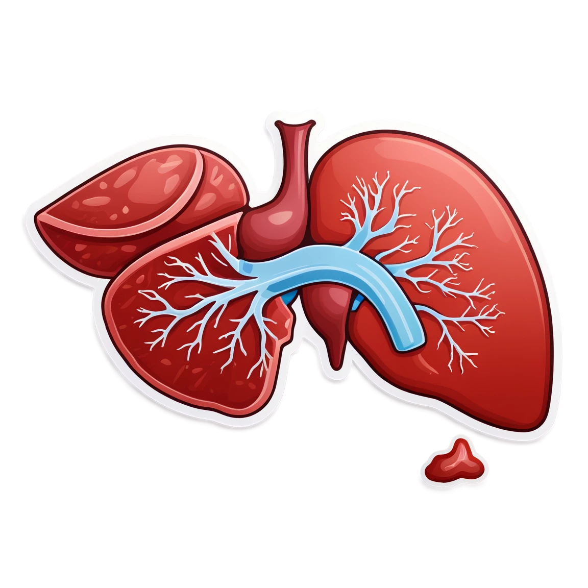 Anatomy liver sticker