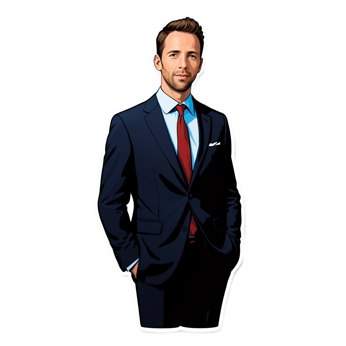 Andrew Tate with suit, Andrew Tate sticker