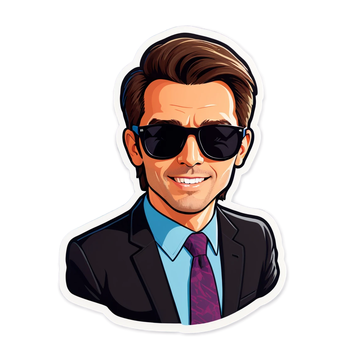 Andrew Tate with sunglasses, Andrew Tate sticker