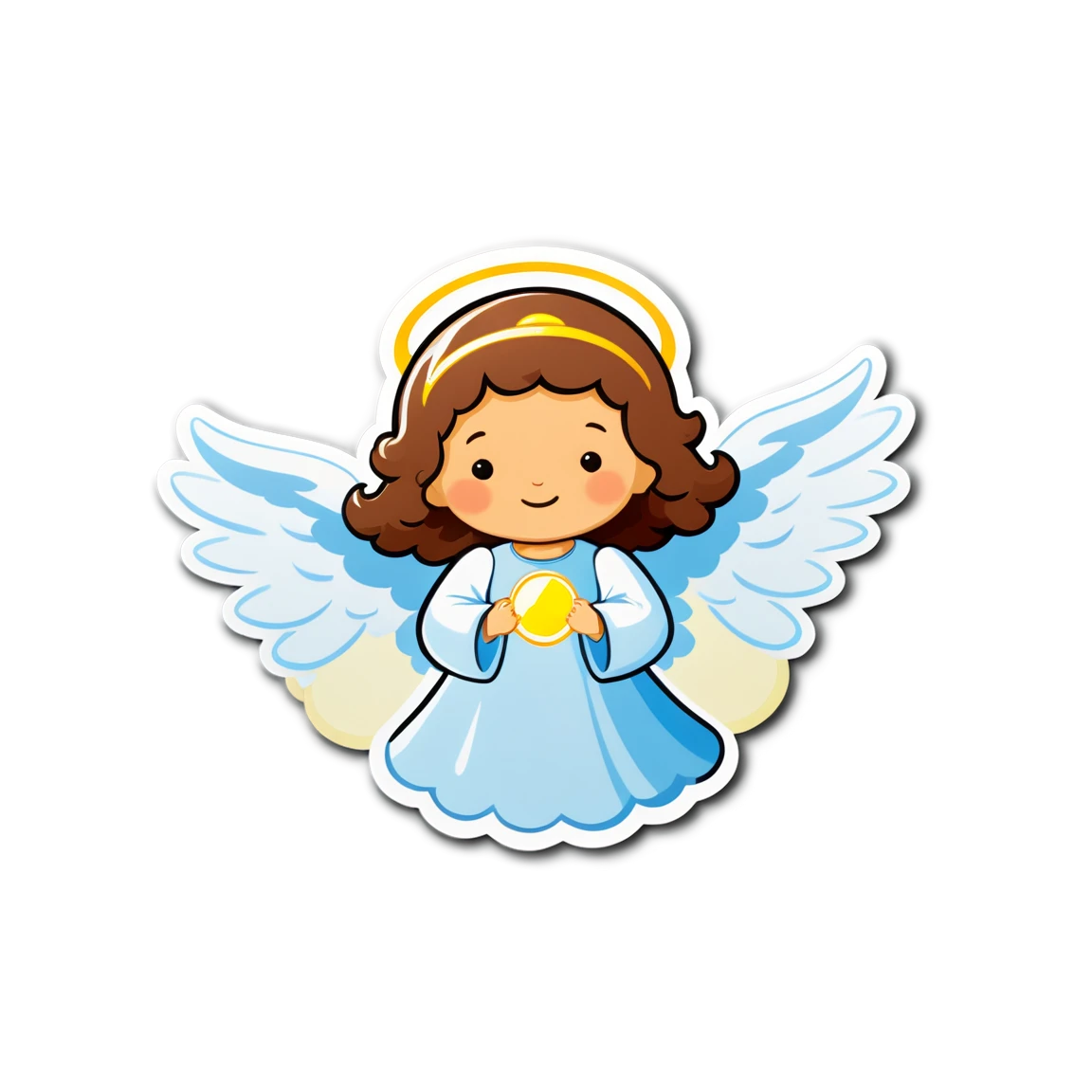 Angel with halo, angel sticker