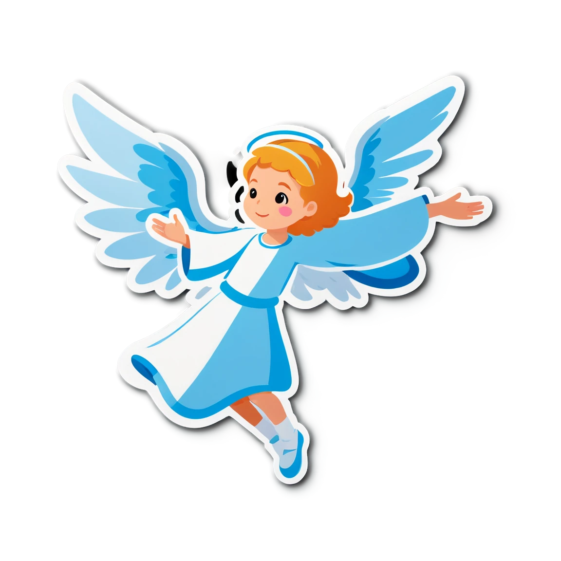 Angel flying, angel sticker