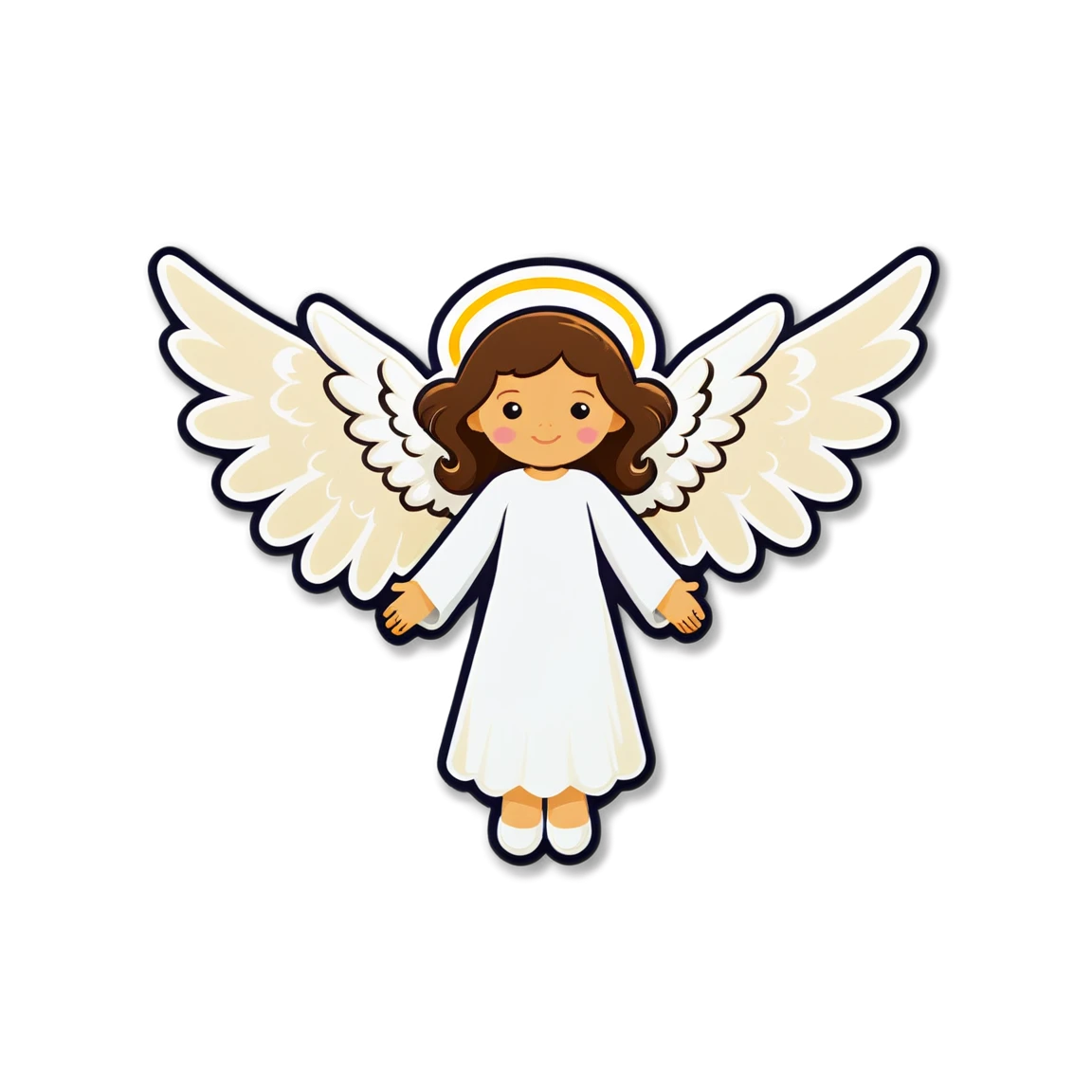 Angel with wings, angel sticker