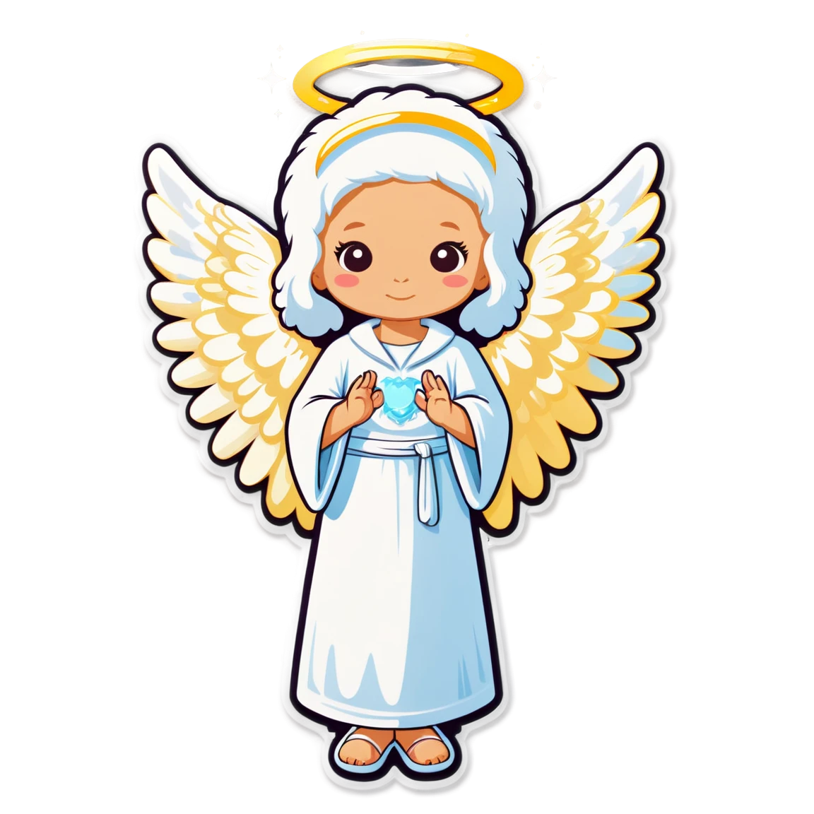 Angel wearing robes, angel sticker