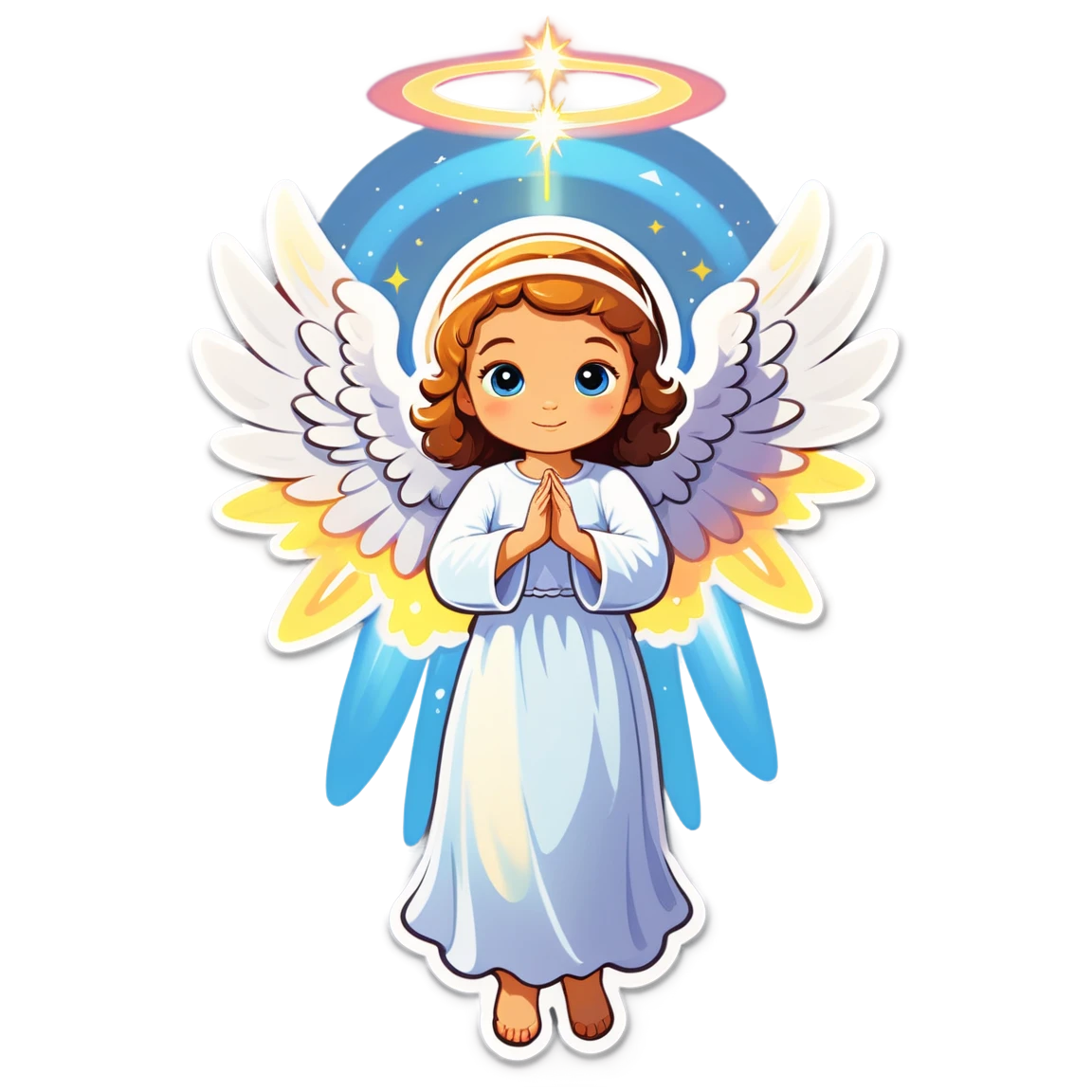 Angel with a glowing aura, angel sticker