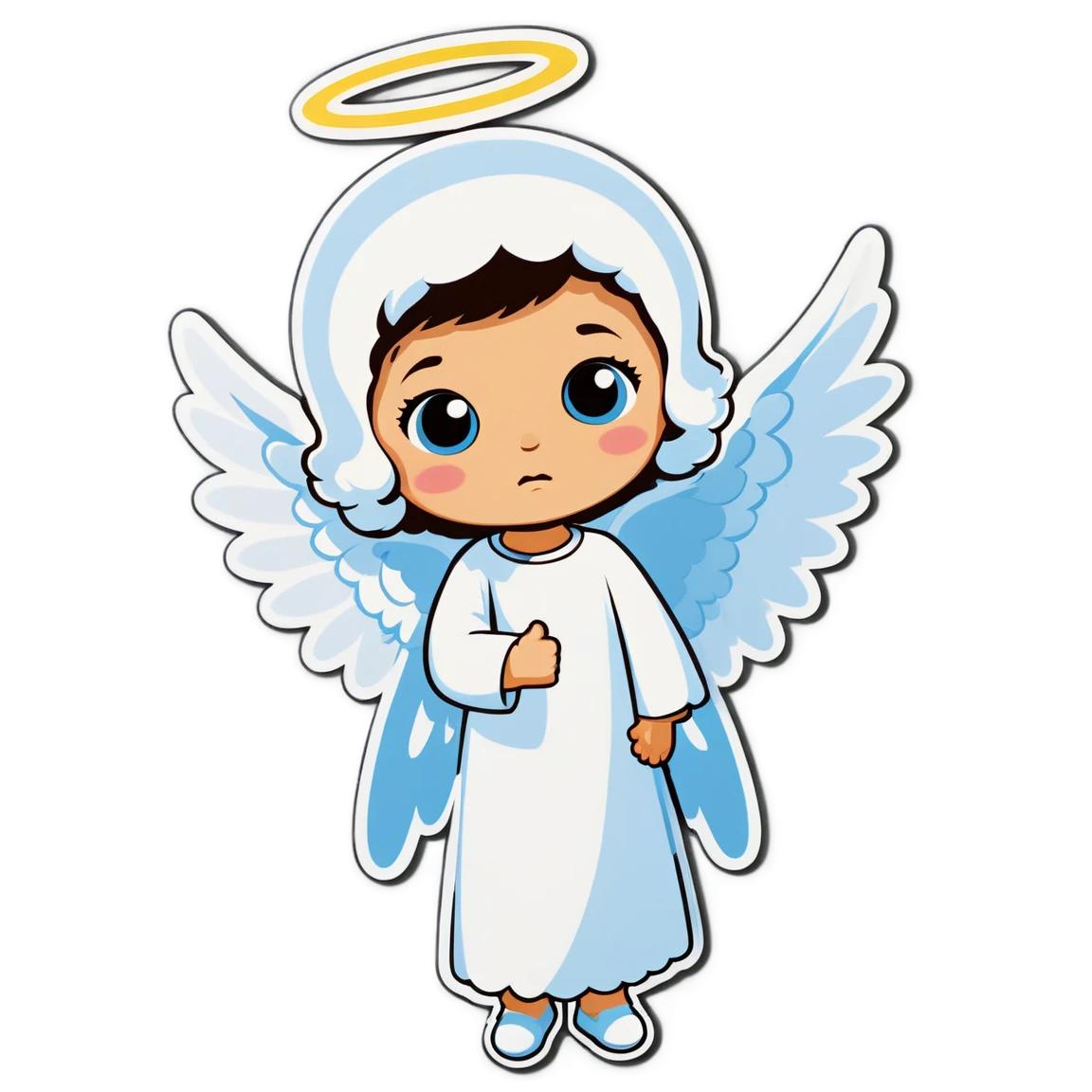 Angel with peaceful expression, angel sticker