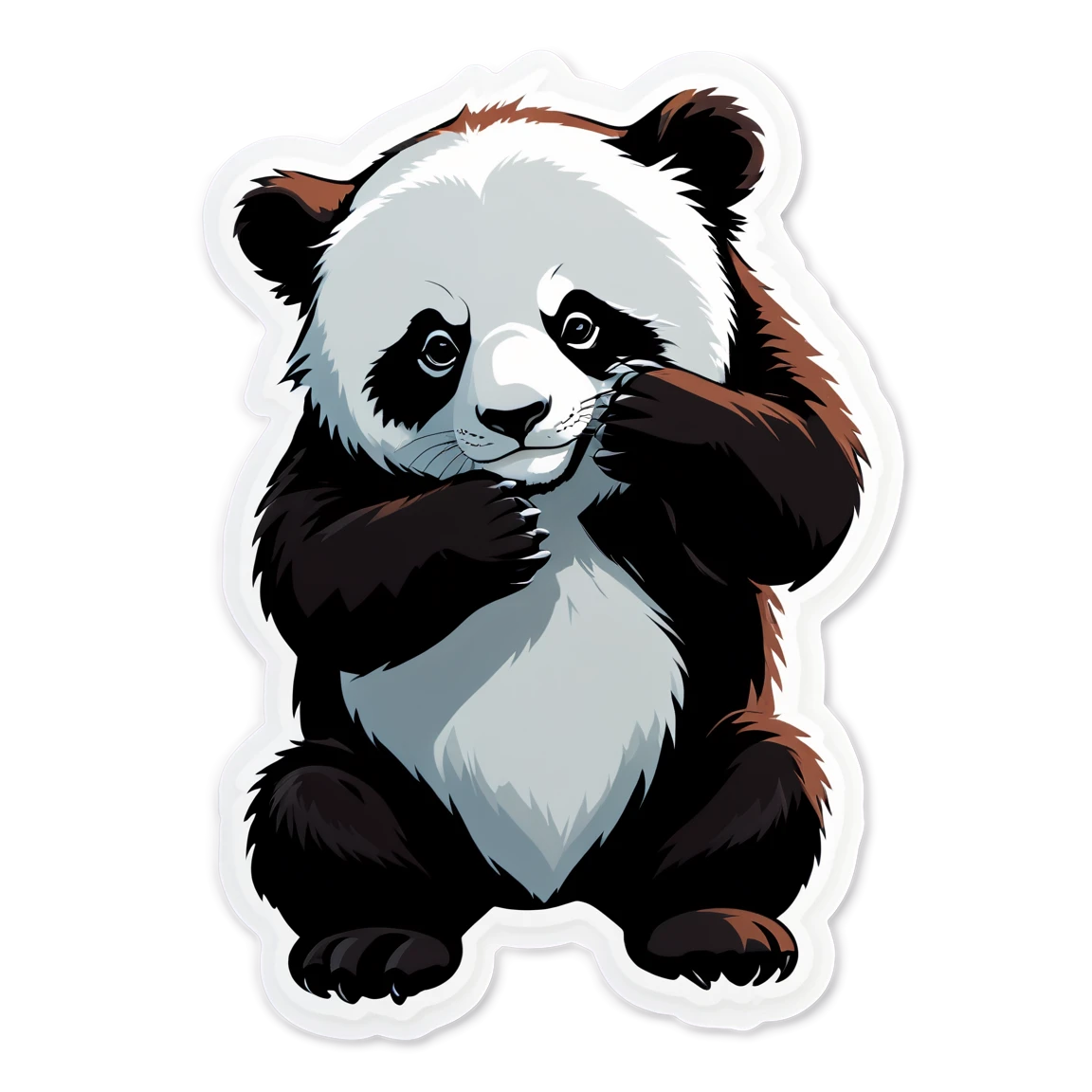 Panda sticker, panda bear, cute panda sticker, animal sticker