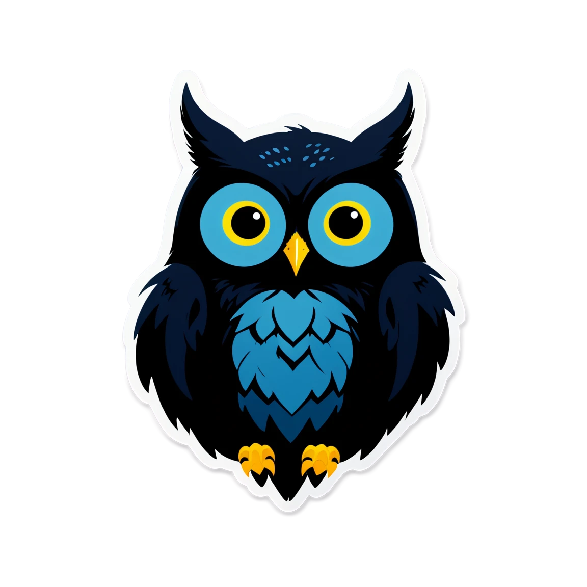 Owl sticker, night owl sticker, animal sticker