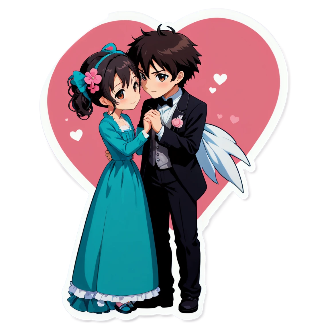 Anime wedding sticker, anime sticker