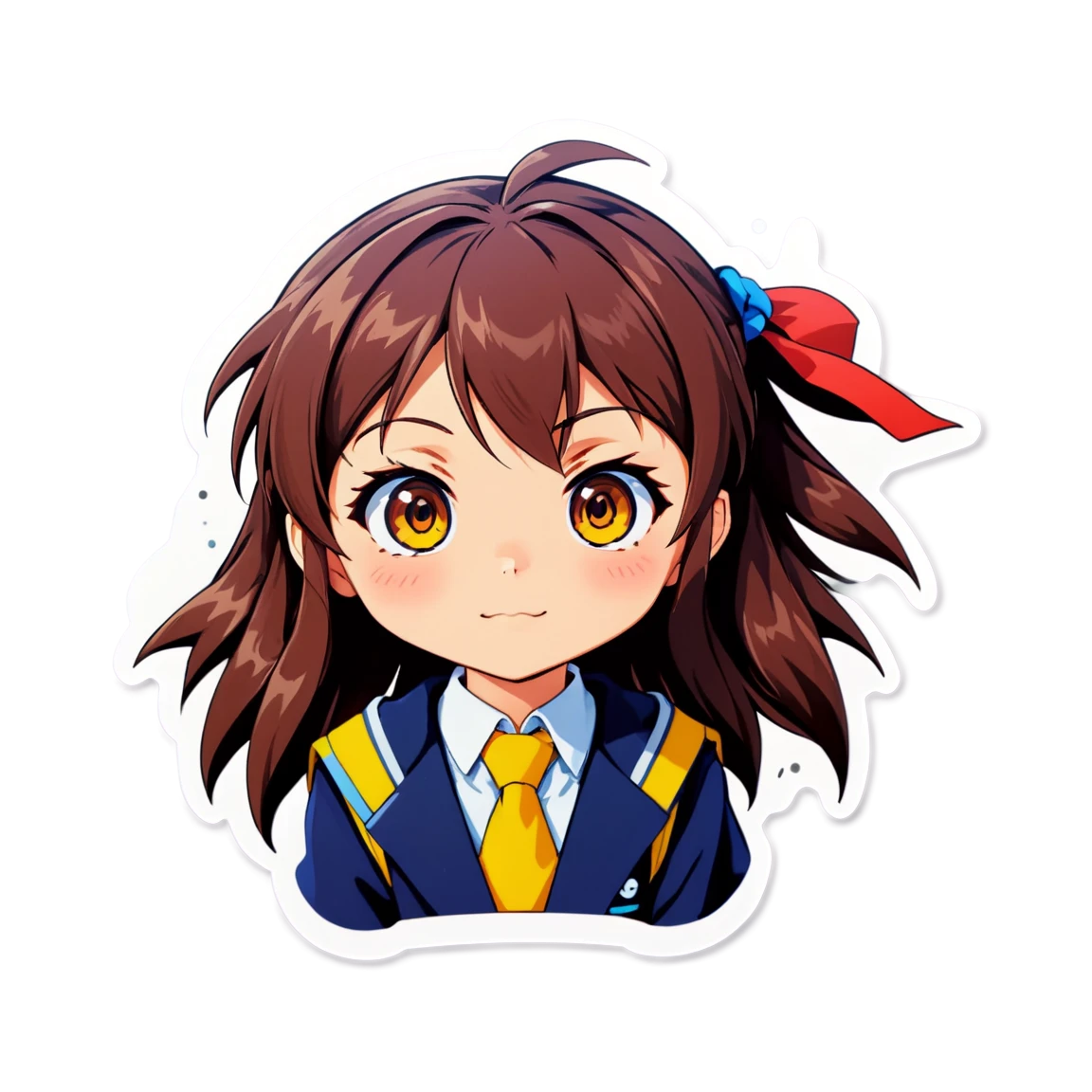 Anime school girl sticker, school girl sticker, anime sticker