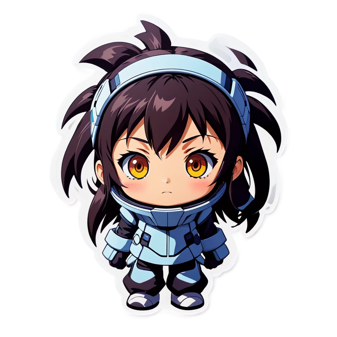 Kid astronaut sticker, anime astronaut, girl astronaut, anime sticker