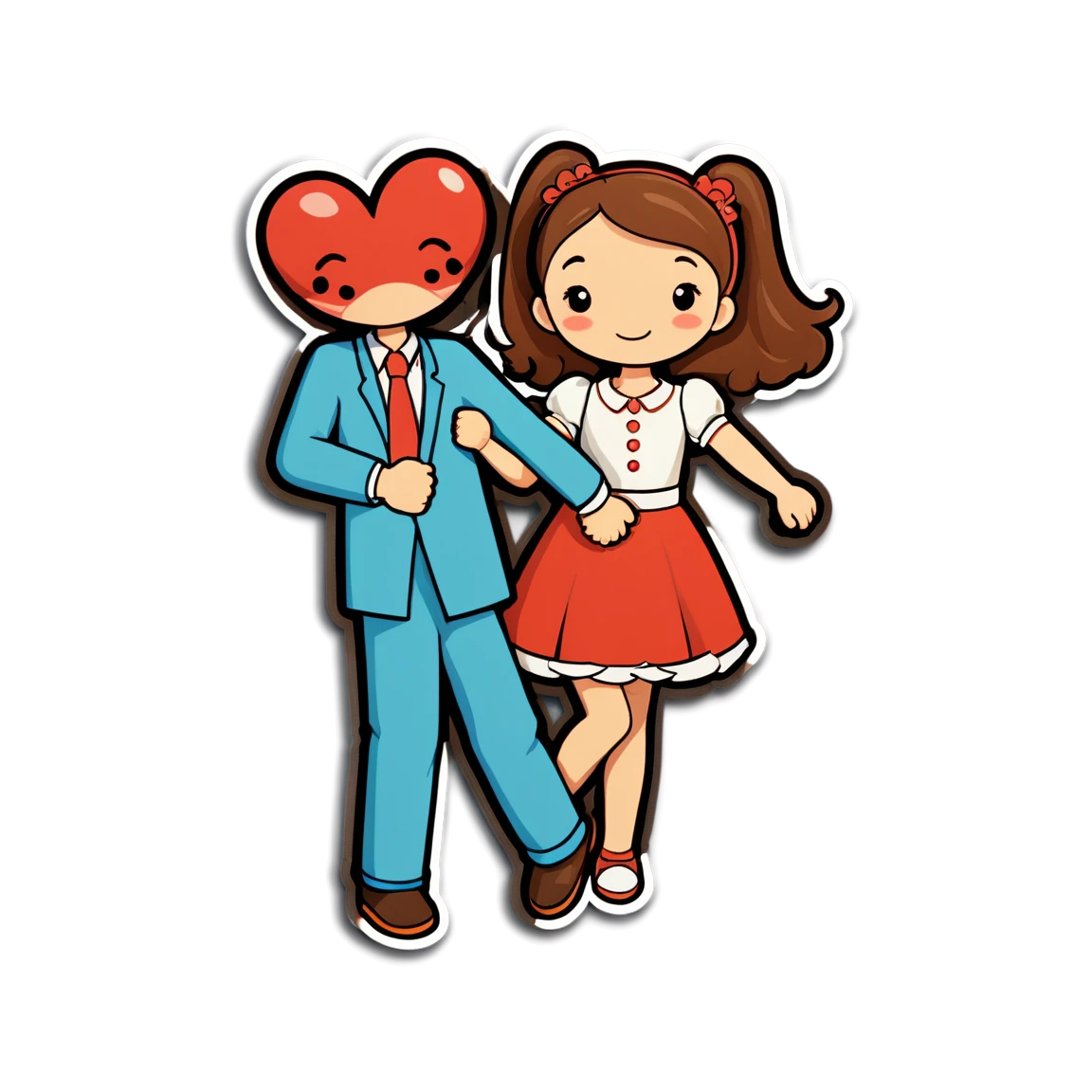 Anniversary holding hands sticker