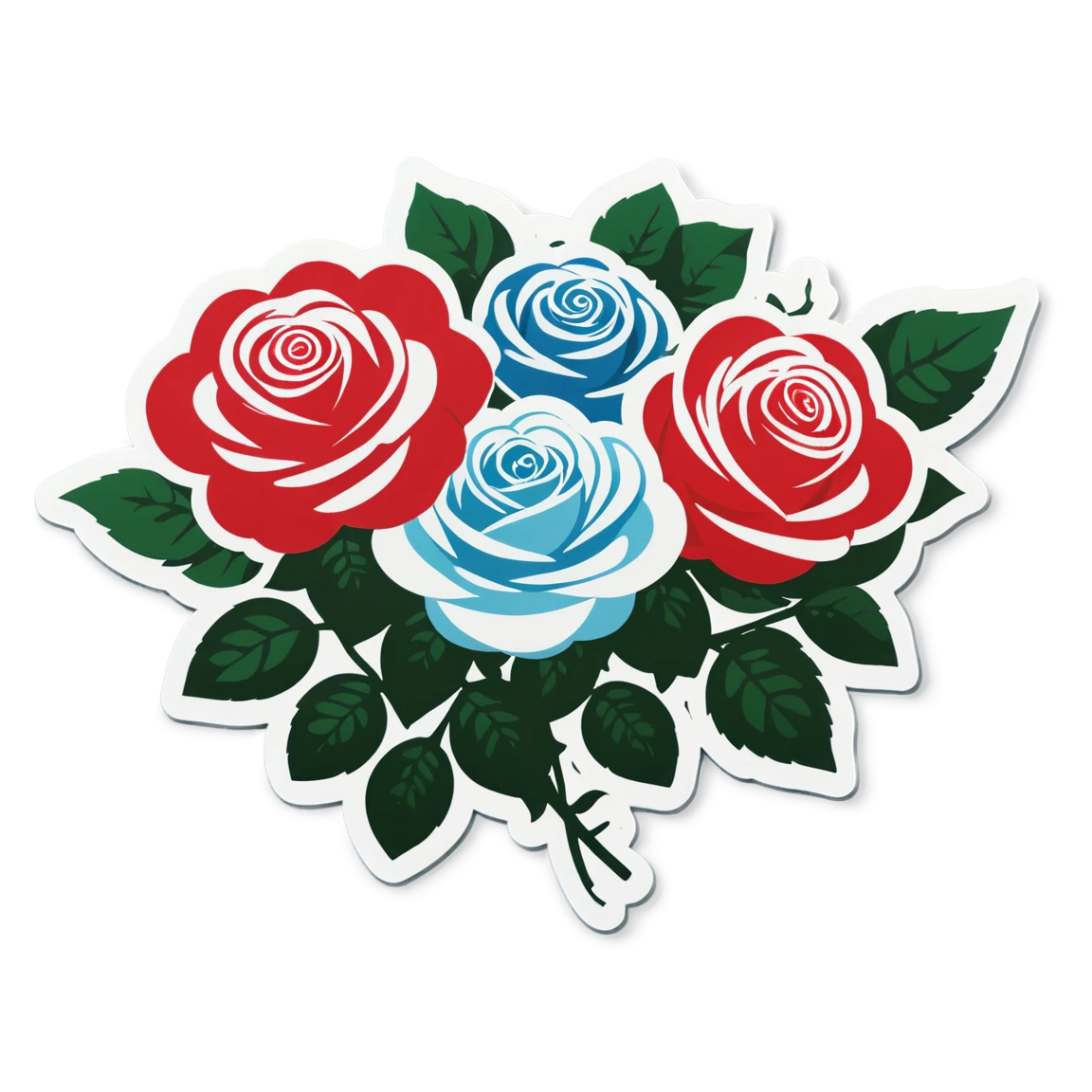 Anniversary with roses sticker