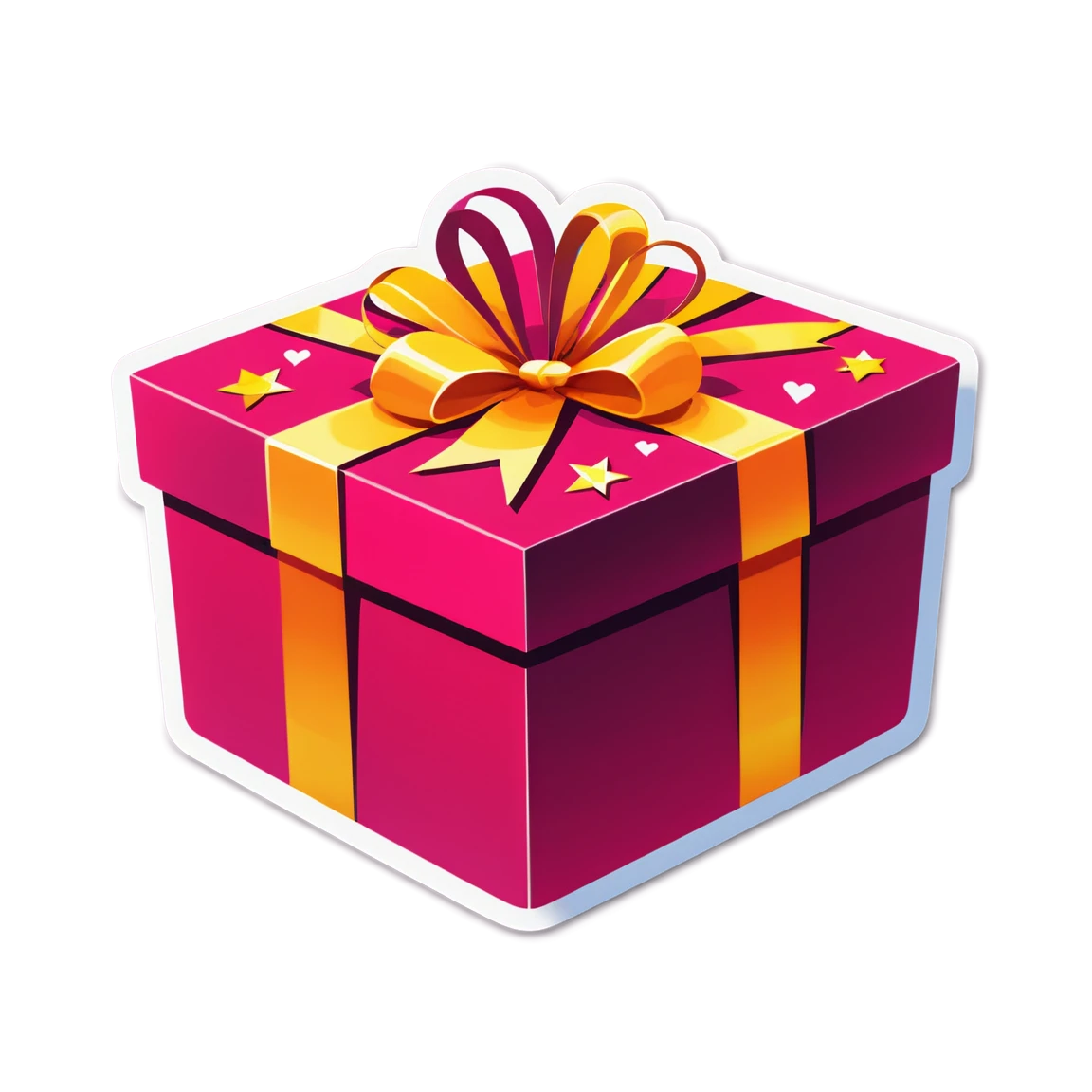 Anniversary gift box sticker