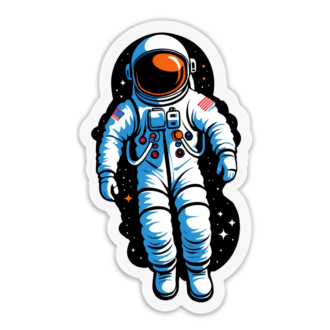 Astronaut with helmet, astronaut sticker