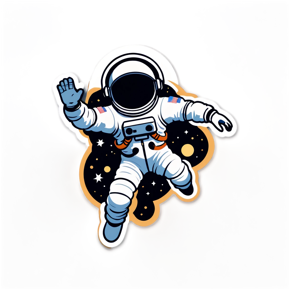 Astronaut floating in space, astrona ut sticker