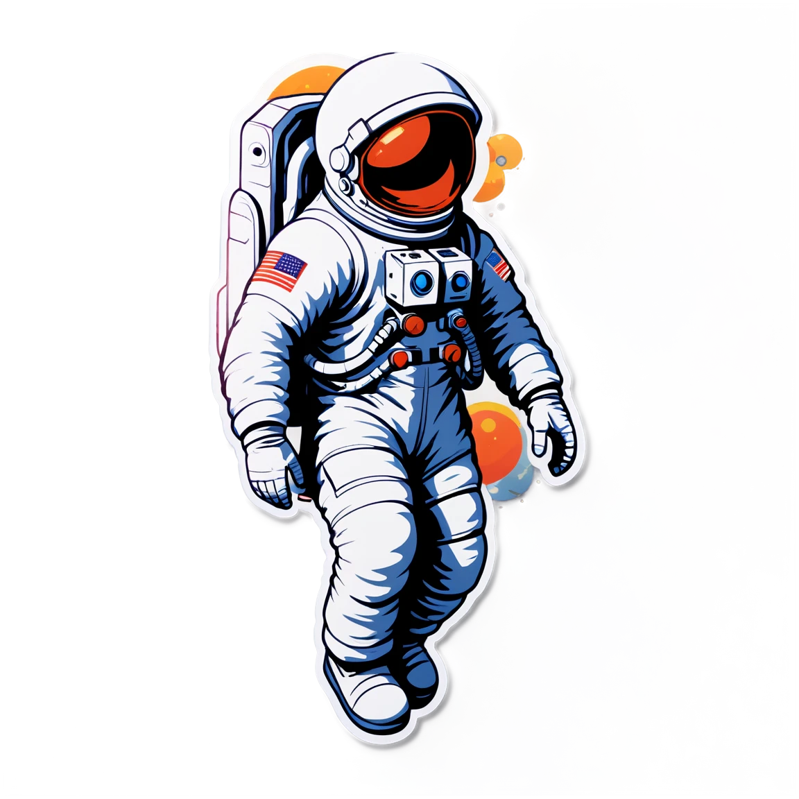 Astronaut in spacesuit, astronaut sticker