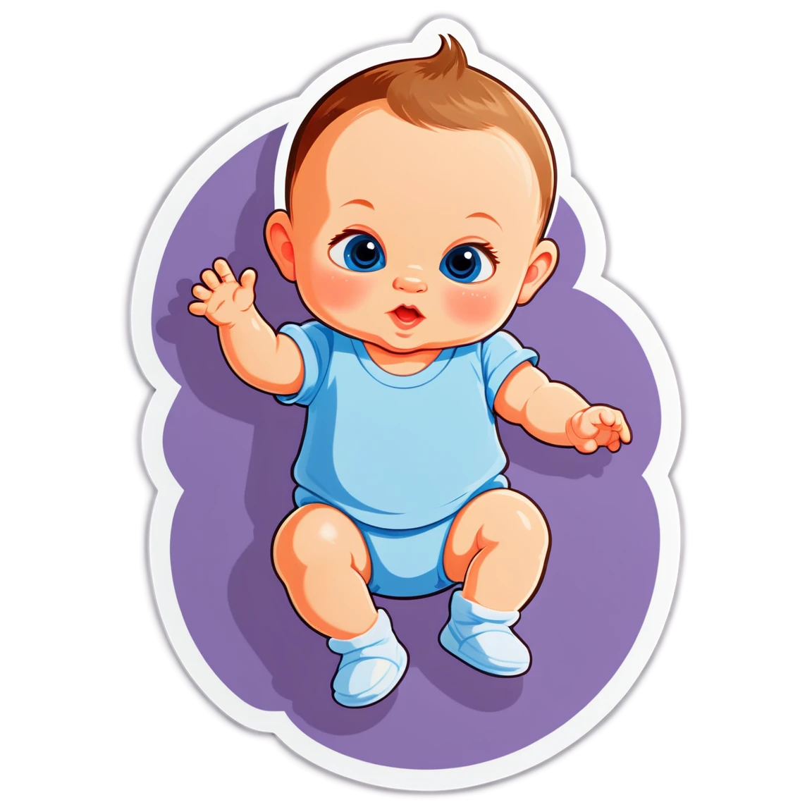 Baby taking first steps, baby sticker, milestone baby sticker