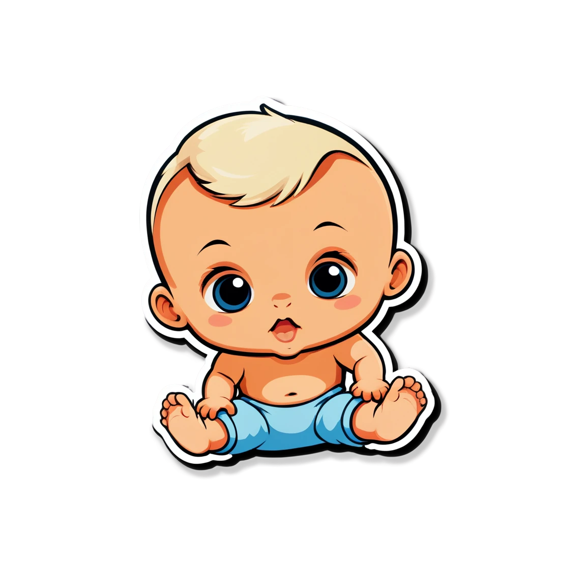 Baby crawling, baby sticker, infant sticker