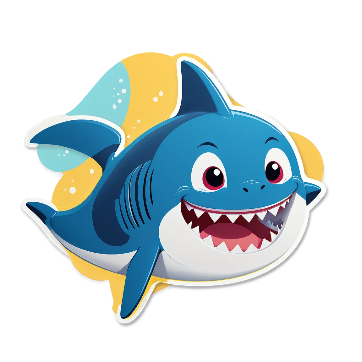 Baby Shark smiling, Baby Shark sticker